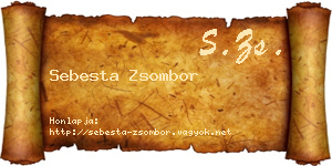 Sebesta Zsombor névjegykártya