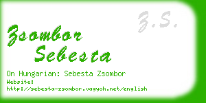 zsombor sebesta business card